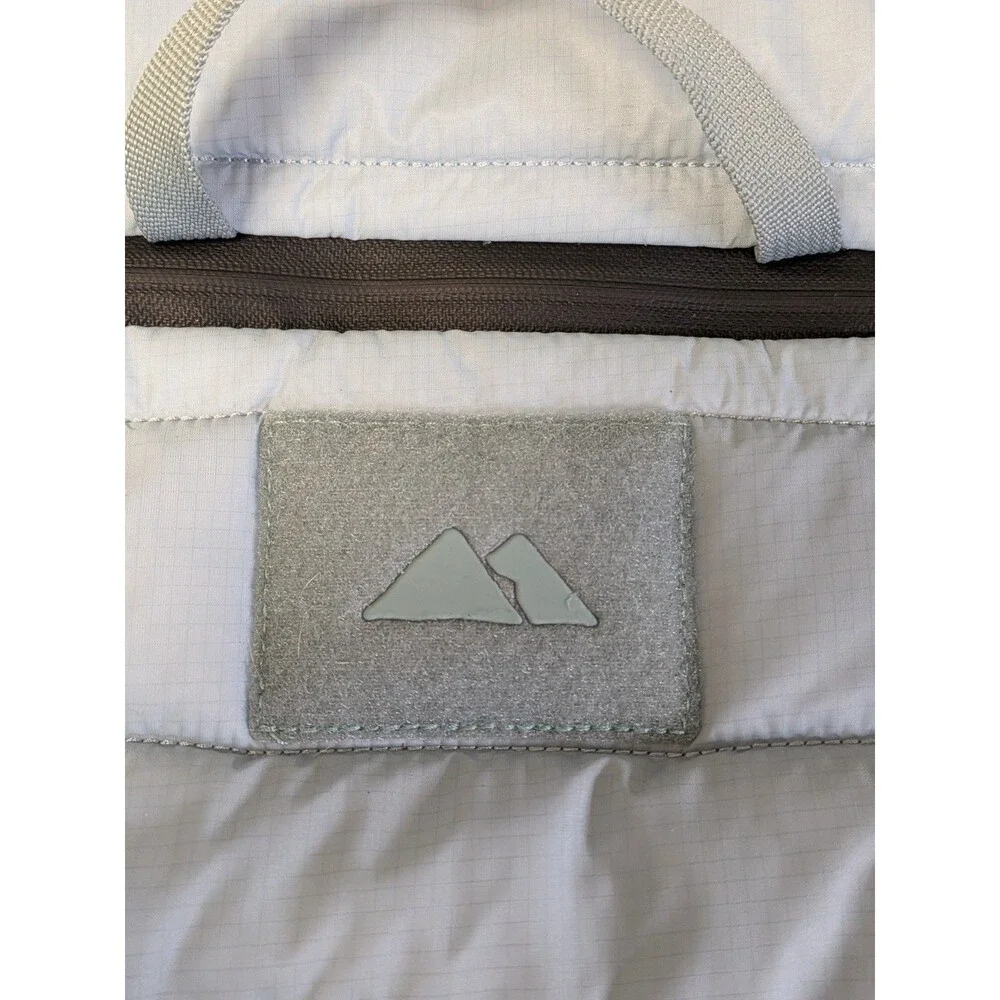 Monti Coolers Puffer Backpack Insulated Cooler Bag Light Blue Grey Quilted